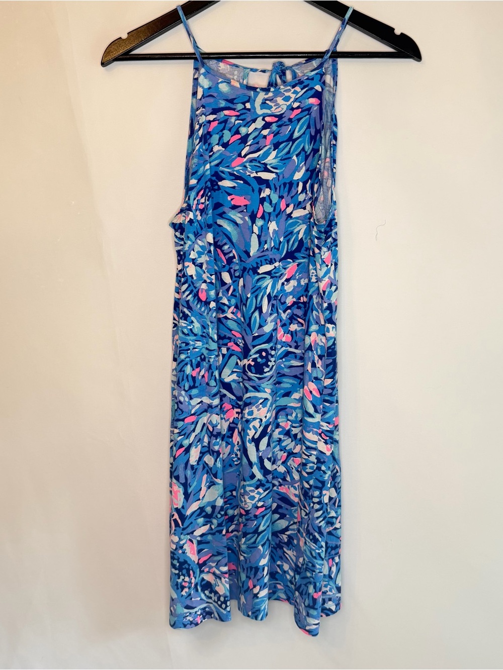 Lilly Pulitzer Margo Swing Dress Party Wave Womens Small Tassels Tie Back